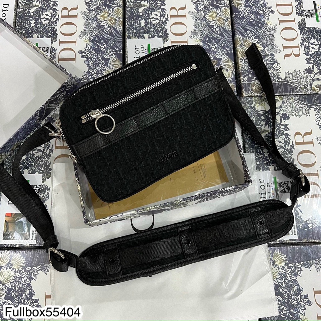 Túi Đeo Chéo Di.or Full Box . Túi Đeo Chéo Nam Nữ Chất Liệu Vải Phối Da Siêu Đẹp Hàng Siêu Cấp DT Fashion Menwear