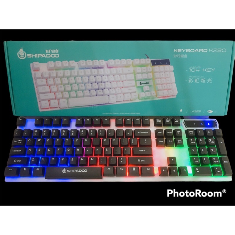 Bàn Phím Giả Cơ SHIPADOO Master K280 Có Đèn Led 7 Màu Cực Đẹp - Bàn Phím Văn Phòng,Chơi Game Giá Rẻ