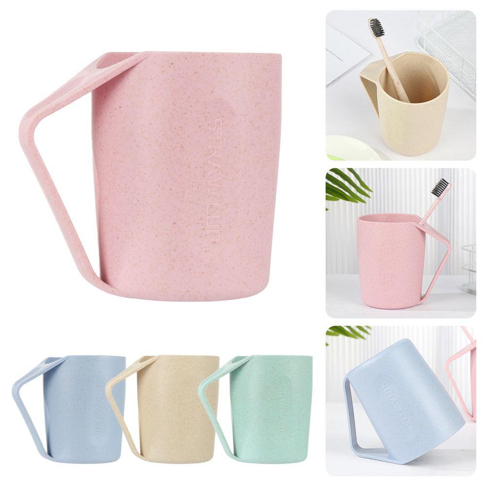Cốc Đánh Răng Bằng Lúa Mạch Thân Thiện Với Môi Trường Nhiều Màu Sắc Có Thể Phân Hủy Kèm Tay Cầm Dùng Khi Đi Du Lịch