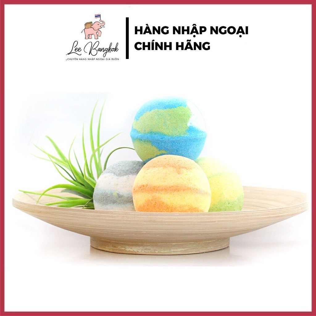 Viên Sủi Bồn Tắm Bath Bomb, Viên Thả Bồn Tắm Tạo Bọt Phutawan Thailand Organic Giúp Thư Giãn 180gr