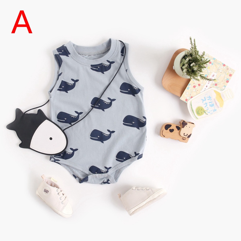 Áo Liền Quần Sanlutoz Họa Tiết Hoạt Hình Mùa Hè Cho Bé Sơ Sinh