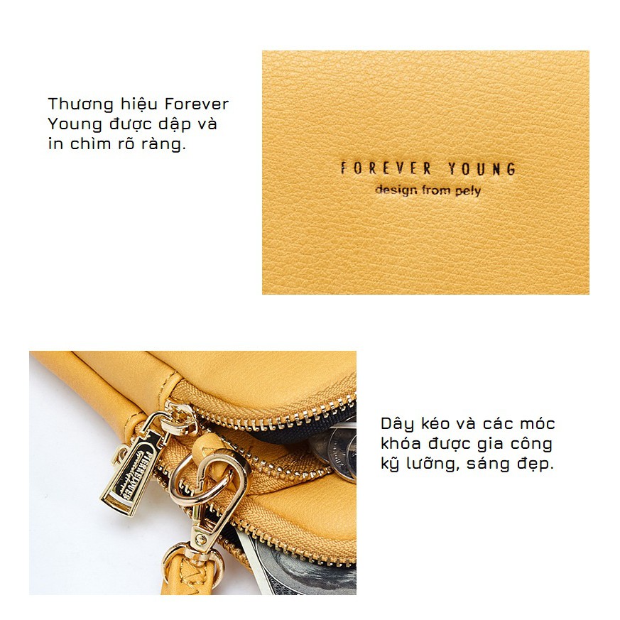 [FREESHIP, HỎA TỐC]túi ví đeo chéo Forever Young đủ màu dành cho dạo phố, đi chơi - VI00832