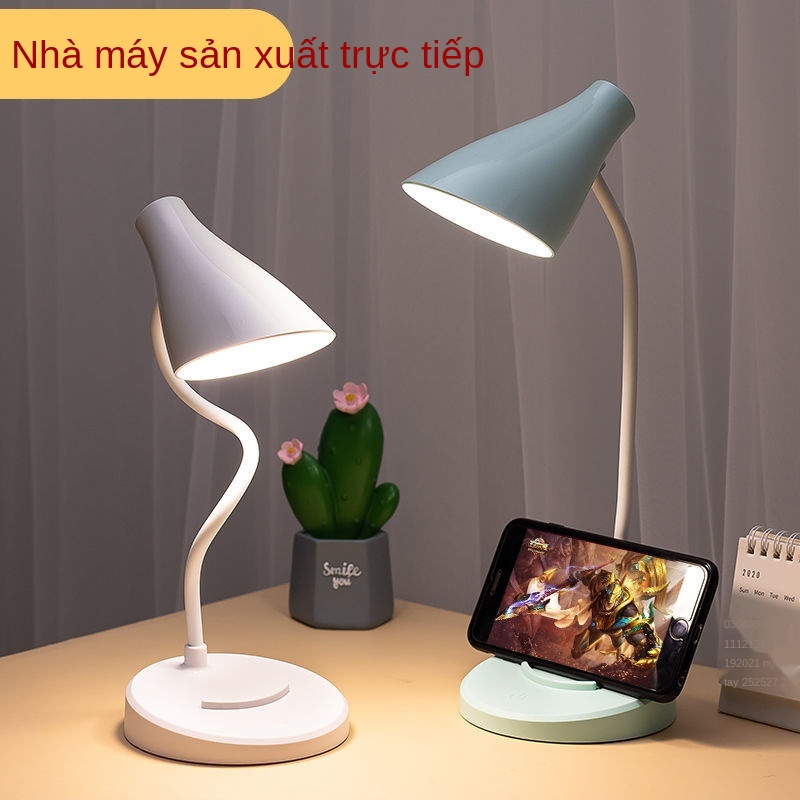 đèn bàn ký túc xá phòng ngủ đầu giường ấm USB có thể gập lại văn đọc sách LED bảo vệ mắt học