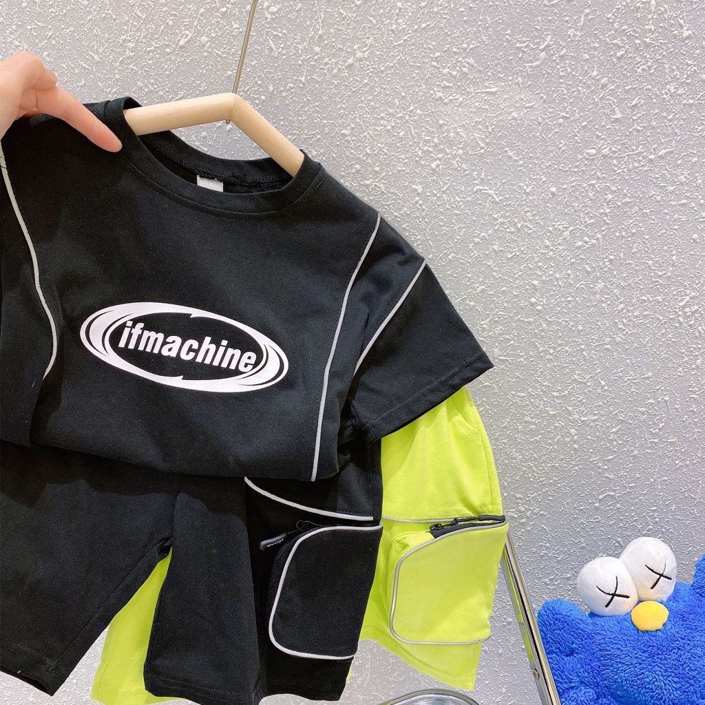 Bộ Cộc Tay Túi Hộp Bé Trai, Bộ Đồ Bé Trai Chất Cotton Cao Cấp Cho Bé Từ 28-38kg - LILA KIDS