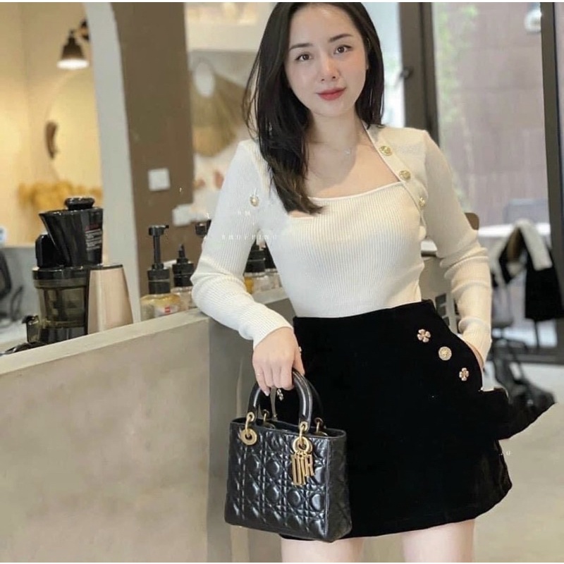 Chân váy nhung khuy (kèm ảnh thật) | BigBuy360 - bigbuy360.vn