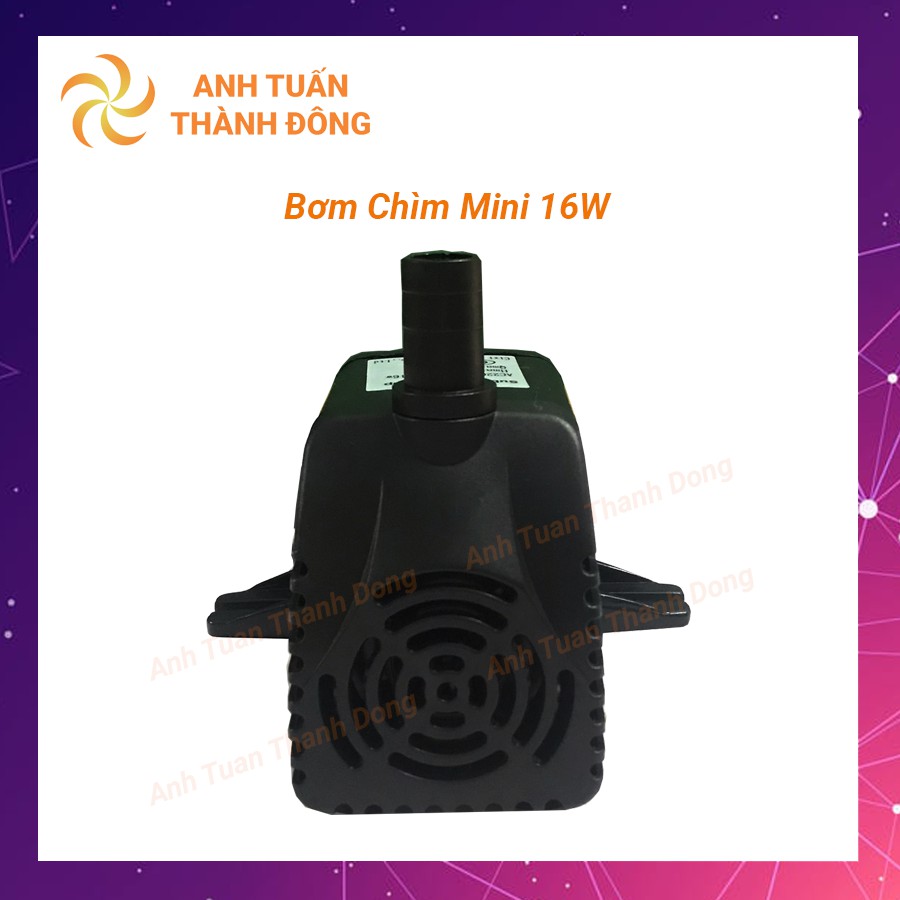 Bơm Chìm Mini 16W HS-16, Đẩy Cao 1.2m, Lưu Lượng Nước 800l/h, Điện áp AC 220V