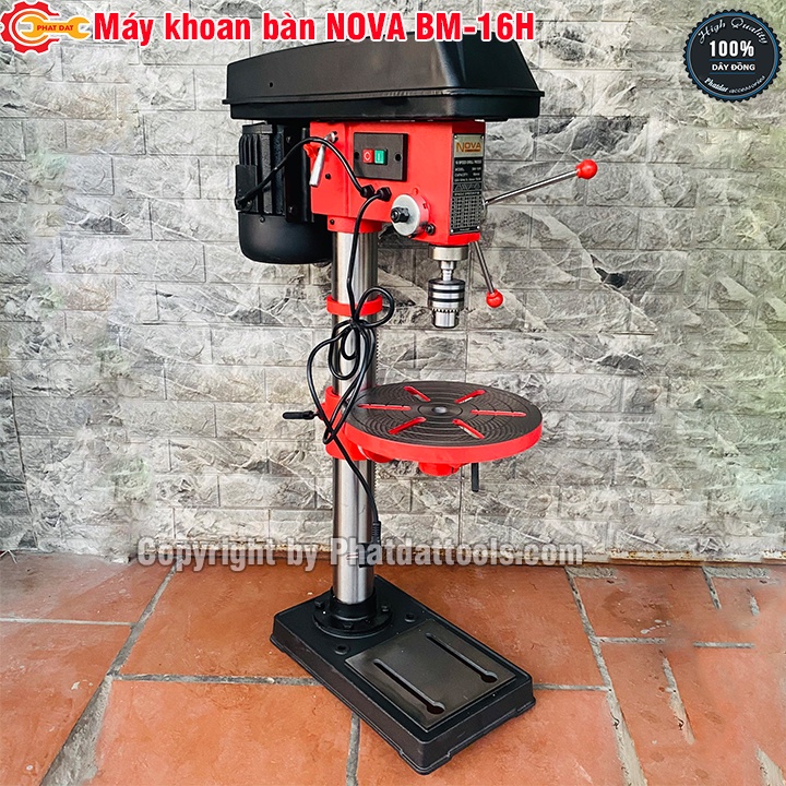 Máy Khoan Bàn NOVA BM-16H  - Cao 1m - Máy Khỏe, Chạy Êm - Khung Bệ Chắc Chắn - Bảo Hành Toàn Quốc 12 Tháng