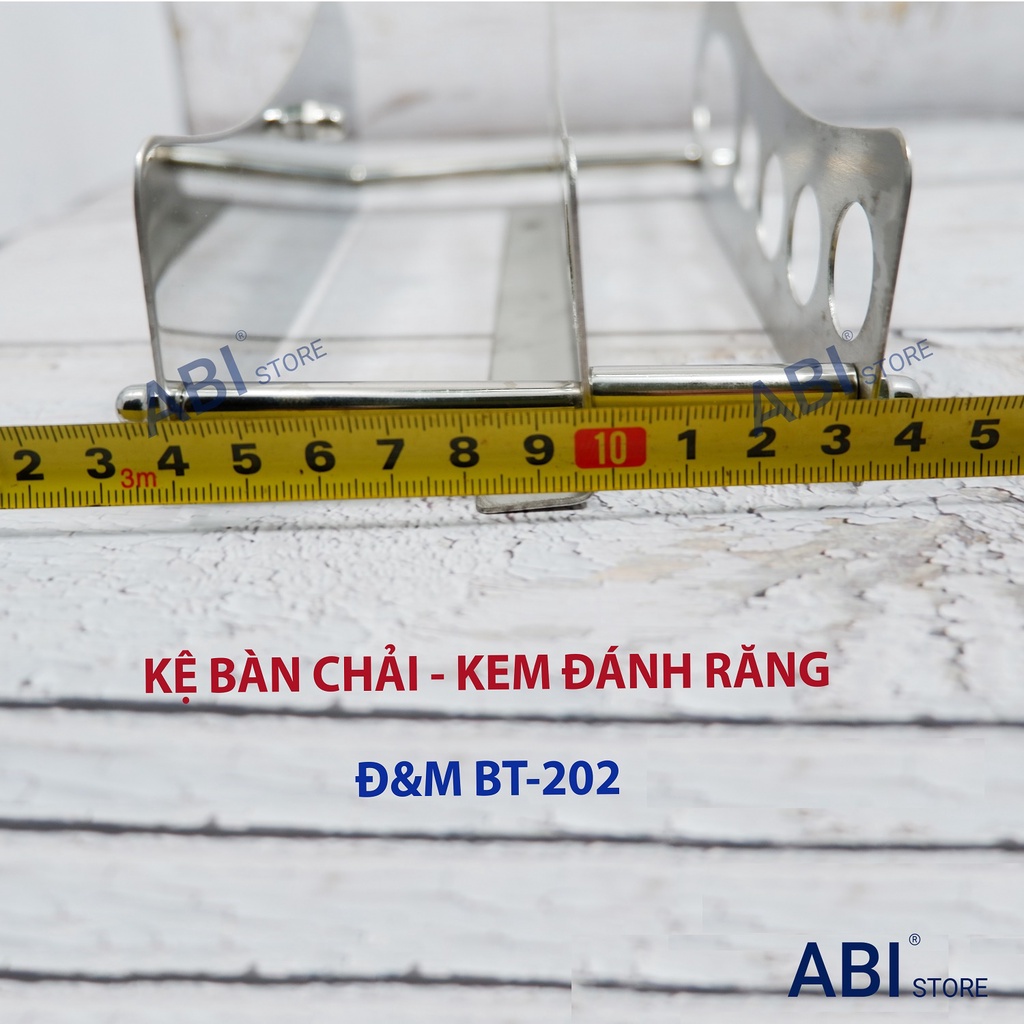 Kệ đựng bàn chải, kệ cắm kem đánh răng inox cao cấp Đ&amp;M BT202, M-02