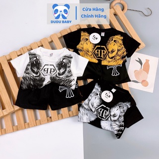 Bộ hè bé trai cao cấp Dudu Baby bộ cộc tay cho bé trai từ 8-20kg chất cotton với thiết kế hình in sắc nét