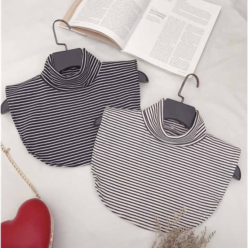 Cổ Áo Sơ Mi Giả Họa Tiết Kẻ Sọc Phong Cách Cổ Điển Thời Trang Cho Nữ