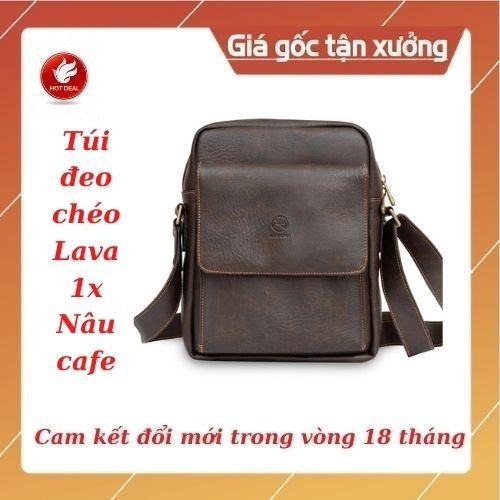 [BẢO HÀNH 18 THÁNG]Túi đeo chéo Lava 7 nâu cafe