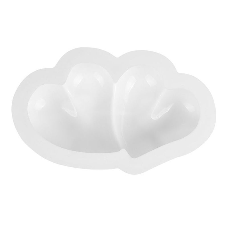 Khuôn Silicone Làm Bánh Hình Trái Tim Đôi Tiện Dụng