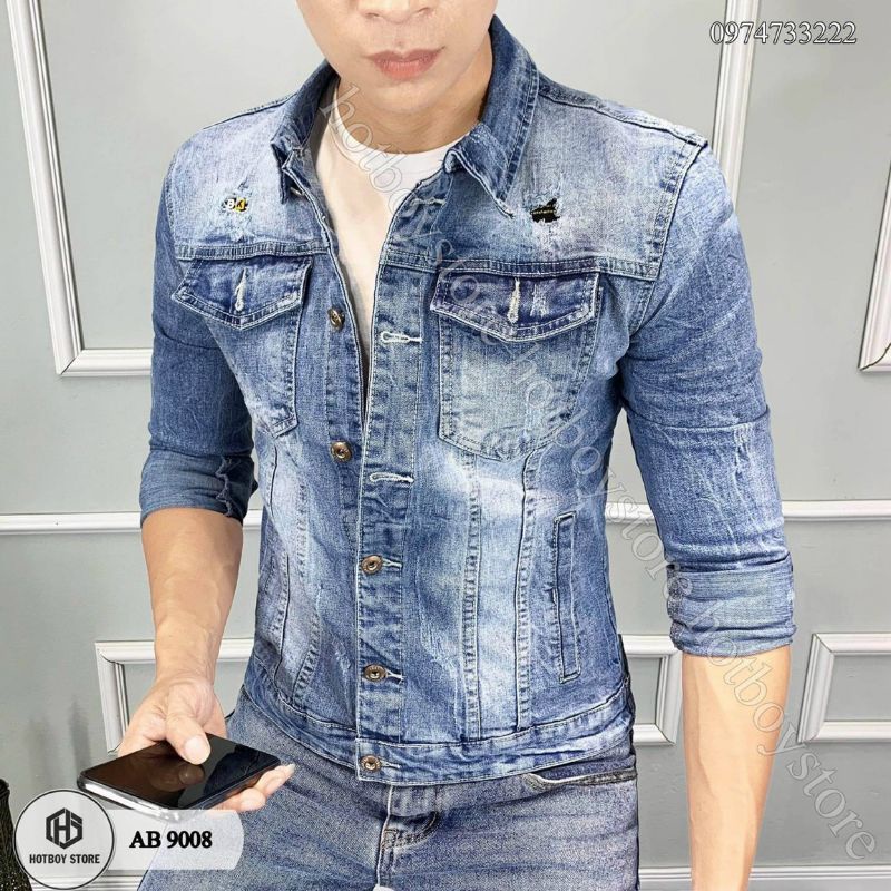 Áo khoác jean nam cao cấp (xưởng may) Giá GỐC Chất vải bao đẹp