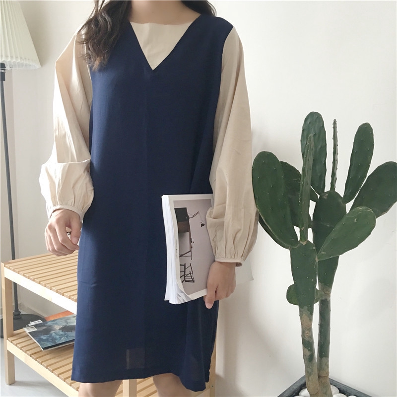 Đầm Xiaozhainv Tay Dài Phong Cách Hàn Quốc | BigBuy360 - bigbuy360.vn