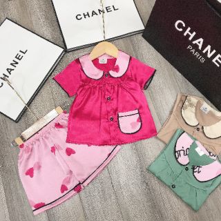 Bộ pizama lụa cho bé size đại.