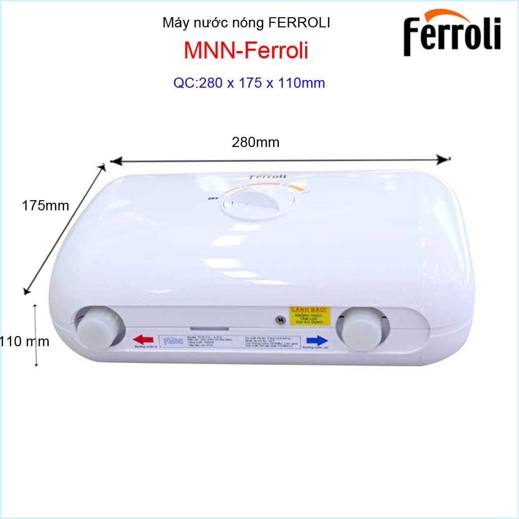 Máy nước nóng Ferroli rita KAG-RITA FS4.5TE, Best sales máy nước nóng trực tiếp chống giật sử dụng tốt hiệu suất tốt