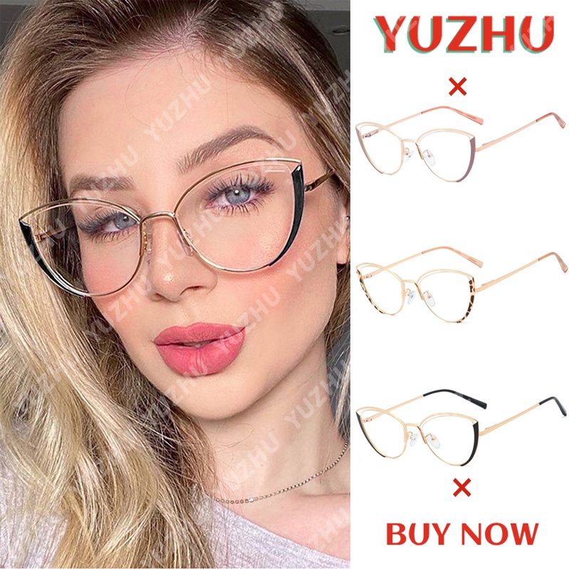 Kính mát mắt mèo gọng kim loại chống bức xạ phong cách retro cho nữ