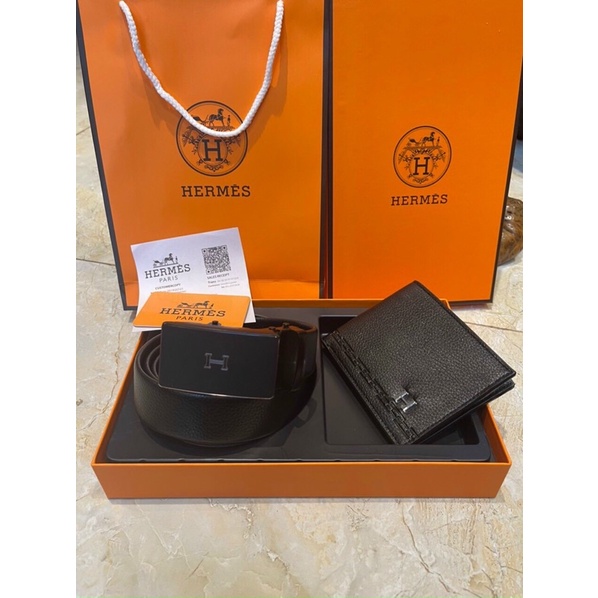 set 2 chi tiết dây lưng tặng kèm ví fullbox túi giấyfreeship