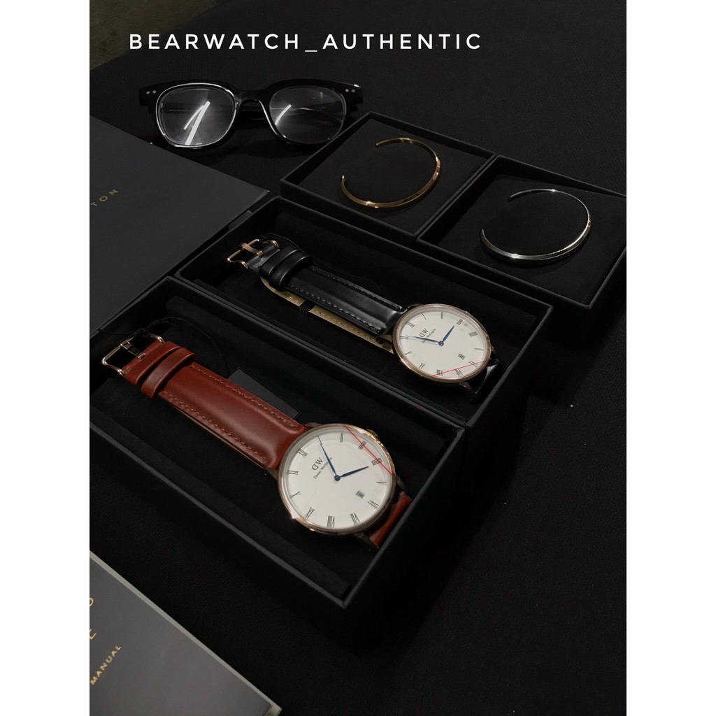 Đồng Hồ Đôi DW Nam Nữ Daniel Wellington dây da Authentic Fullbox Túi Xách,Hộp,Sách Hướng Dẫn,thẻ,tag check code