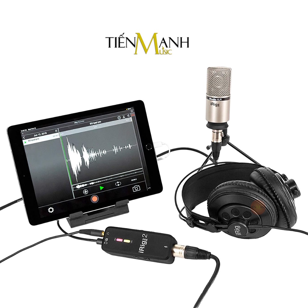 [Chính Hãng] Soundcard Thu Âm LiveStream IK Multimedia iRig Pre 2 Cho Micro Kết Nối Điện Thoại, Máy Ảnh Interface Live