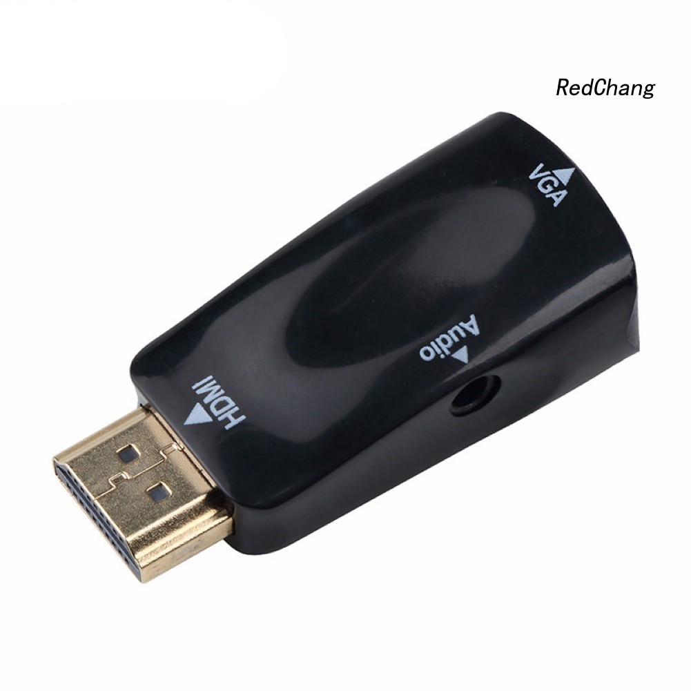 Đầu chuyển đổi HDMI sang VGA HD 1080p có cổng âm thanh dành cho PC / Laptop