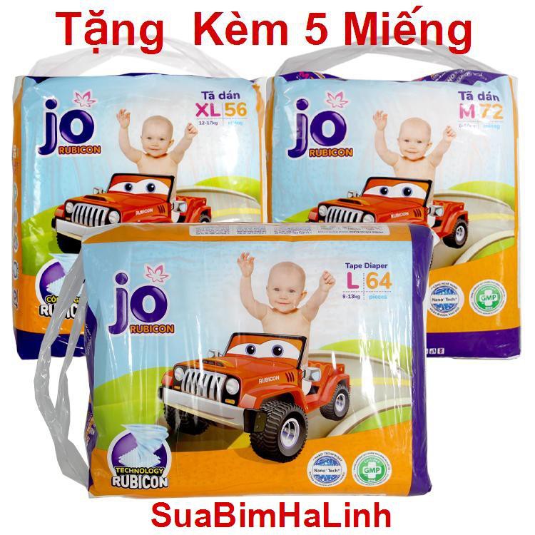 [TẶNG KÈM 5 MIẾNG] Bỉm Jo Dán M72, L64, XL56, XXL48...