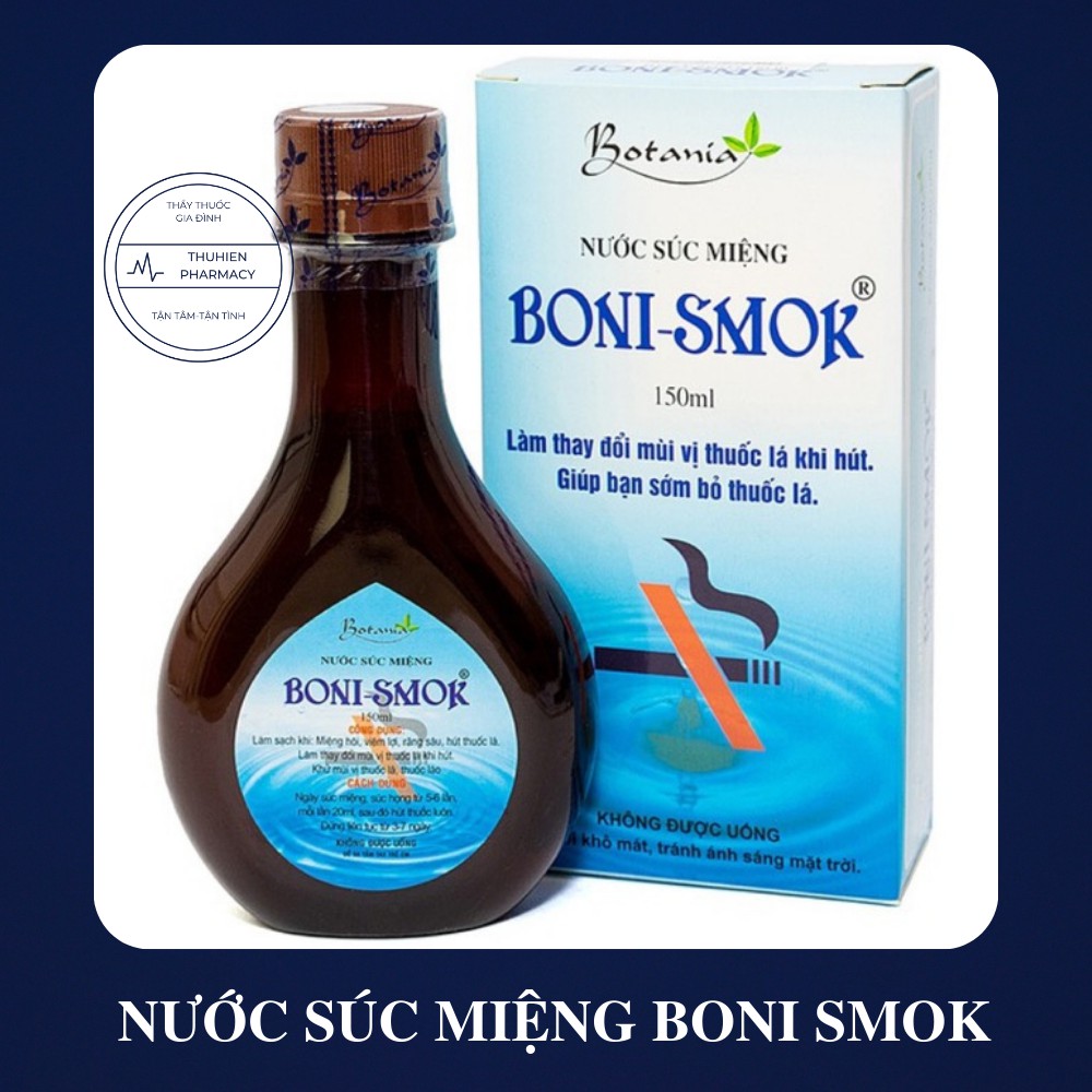 Nước súc miệng BONI-SMOK Làm thay đổi mùi vị khi hút thuốc, giúp bạn từ bỏ thói quen hút thuốc