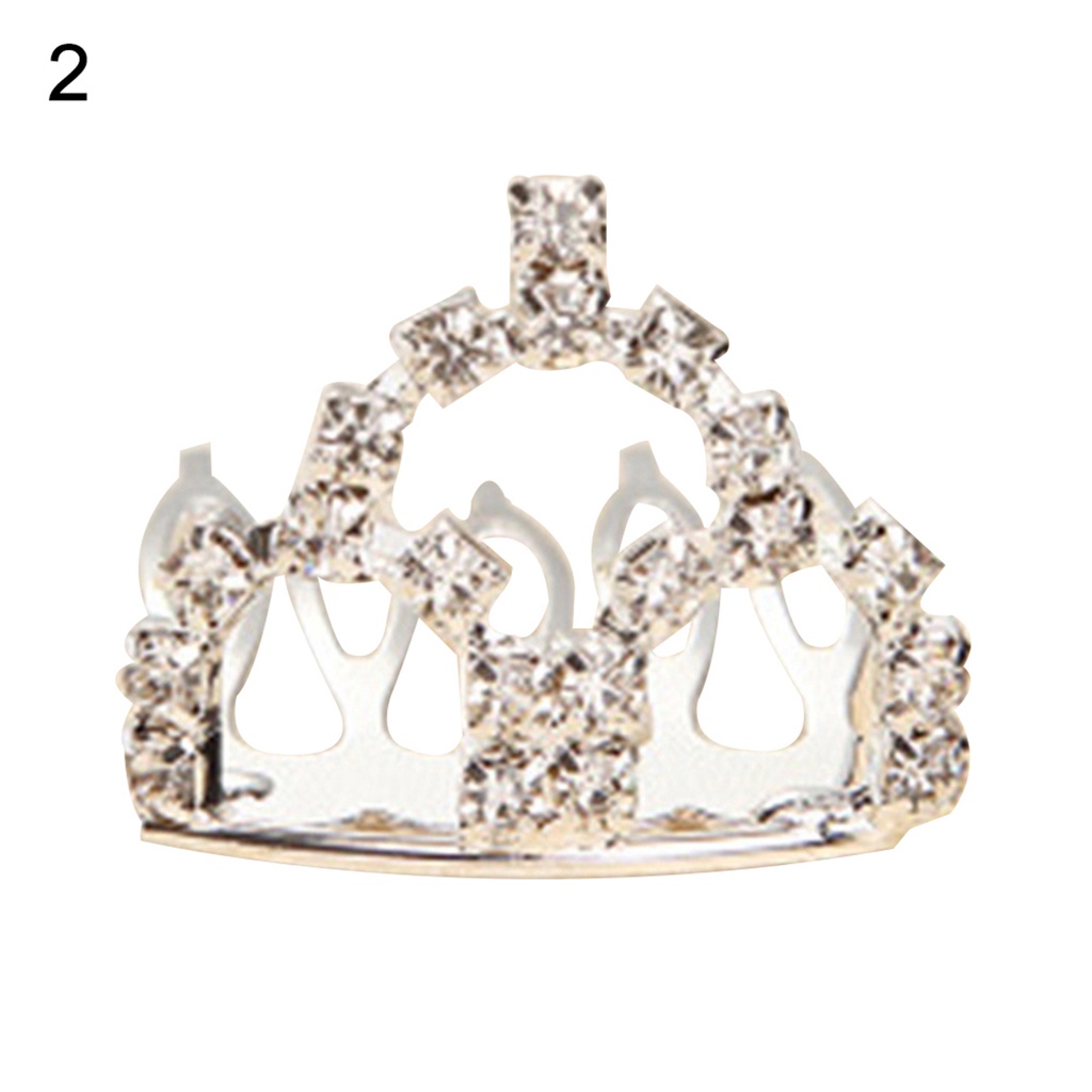 Kẹp tóc hình vương miện đính đá xinh xắn dành cho bé gái