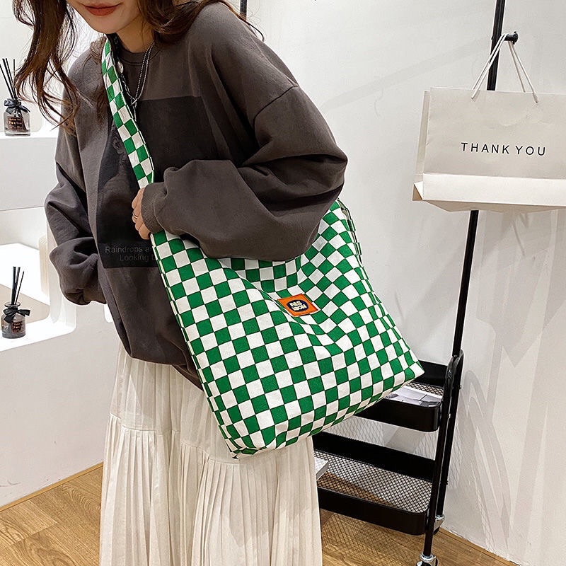 Túi caro quai nịt size to unisex (vừa a4 + có sẵn)