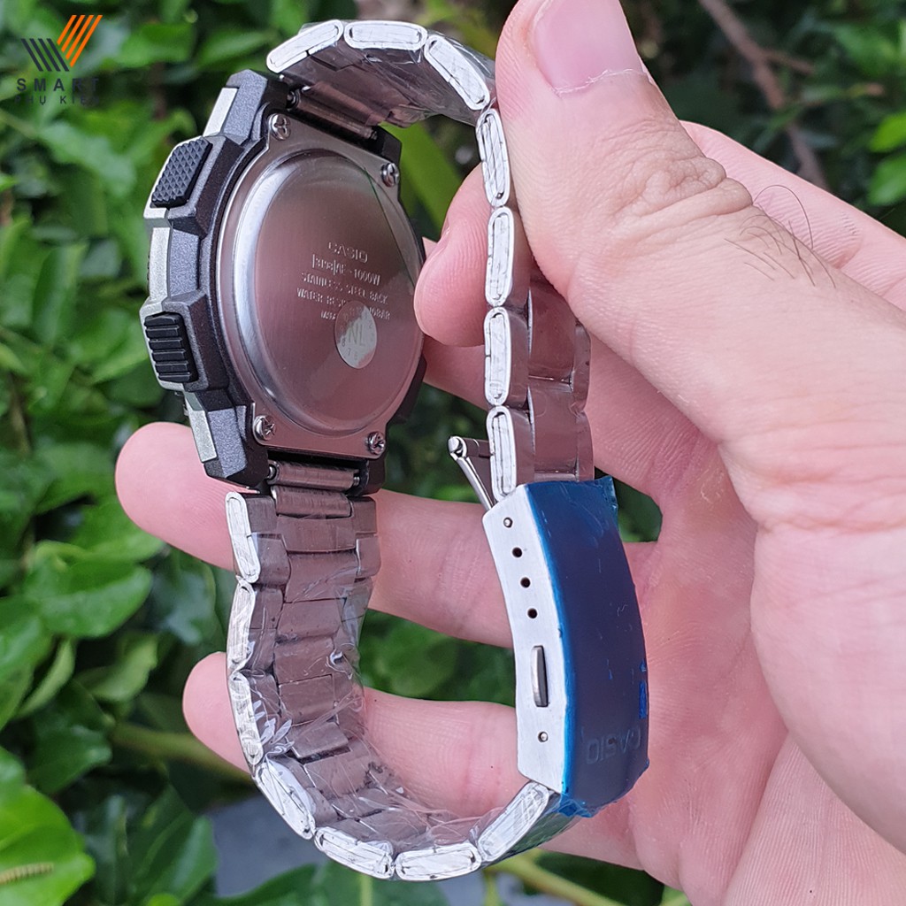 Đồng hồ điện tử nam AE 1200, classic chống nước, dây đeo tay inox bạc, uniex thời trang | BigBuy360 - bigbuy360.vn