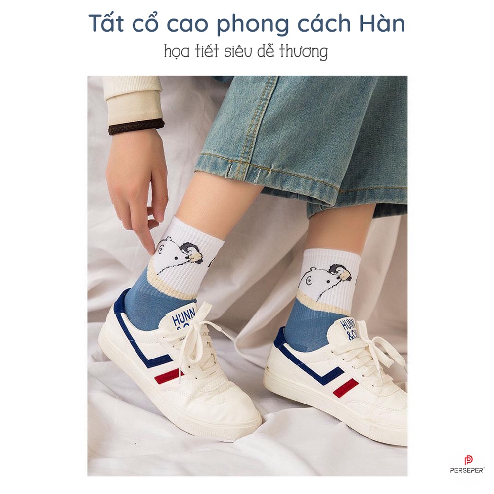 Tất nữ cổ cao phong cách Hàn Quốc hiện đại,vớ cao cổ dễ phối đồ - Cherry Shop