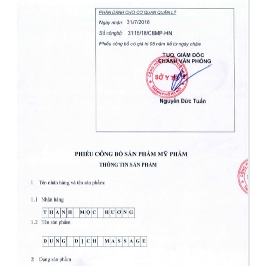 Thảo mộc Dân tộc Dao Xoa bóp Thanh Mộc Hương 500ml