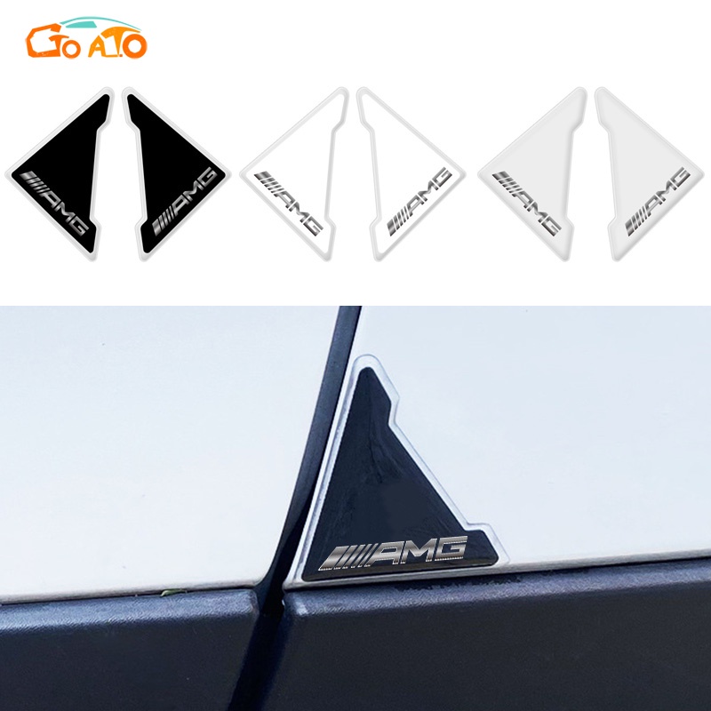 GTIOATO Cho AMG ChốNg Va ĐậP CửA Ô Tô Dán Góc Cửa Ô Tô Miếng Dán Chống Trầy Xước Ô Tô Miếng Dán Xe Trang Trí Ô Tô Phụ KiệN Xe HơI Cho Mercedes Benz W124 W204 C300 GLC300 W212 S500 Benz AMG W205 W203 E300 CLA AMG G63 W202 W207 GLB E200