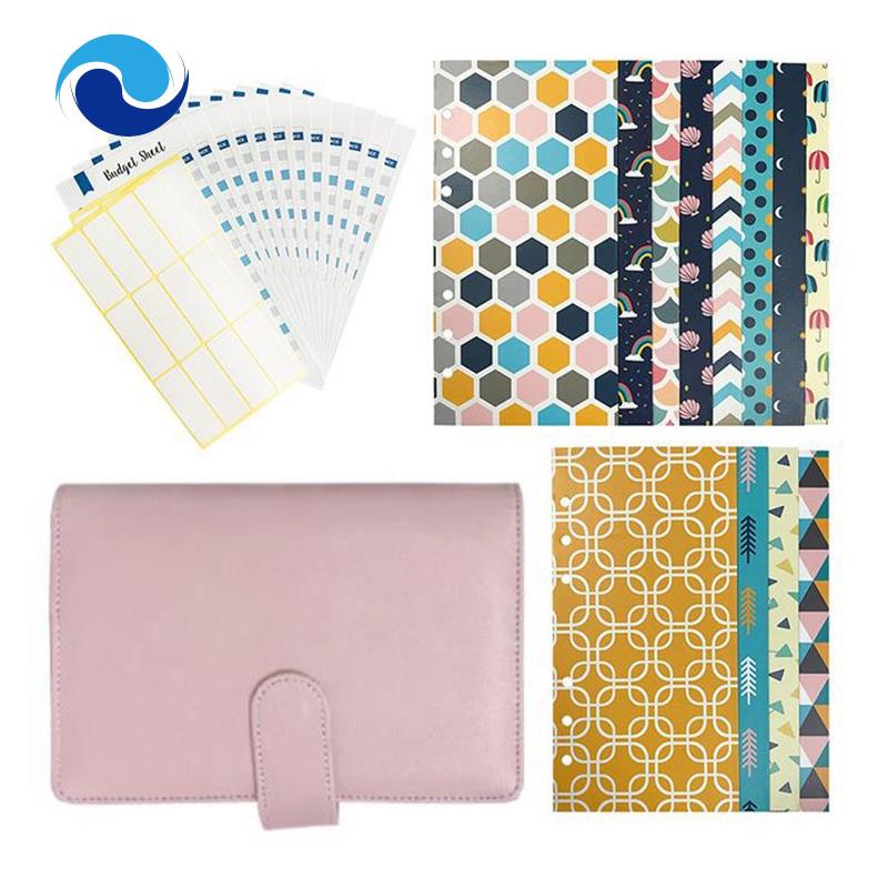 Sổ chi tiêu cá nhân kiêm ví đựng tiền mặt có 12 ngăn màu xanh dương hỗ trợ tiết kiệm tiền và chi phí