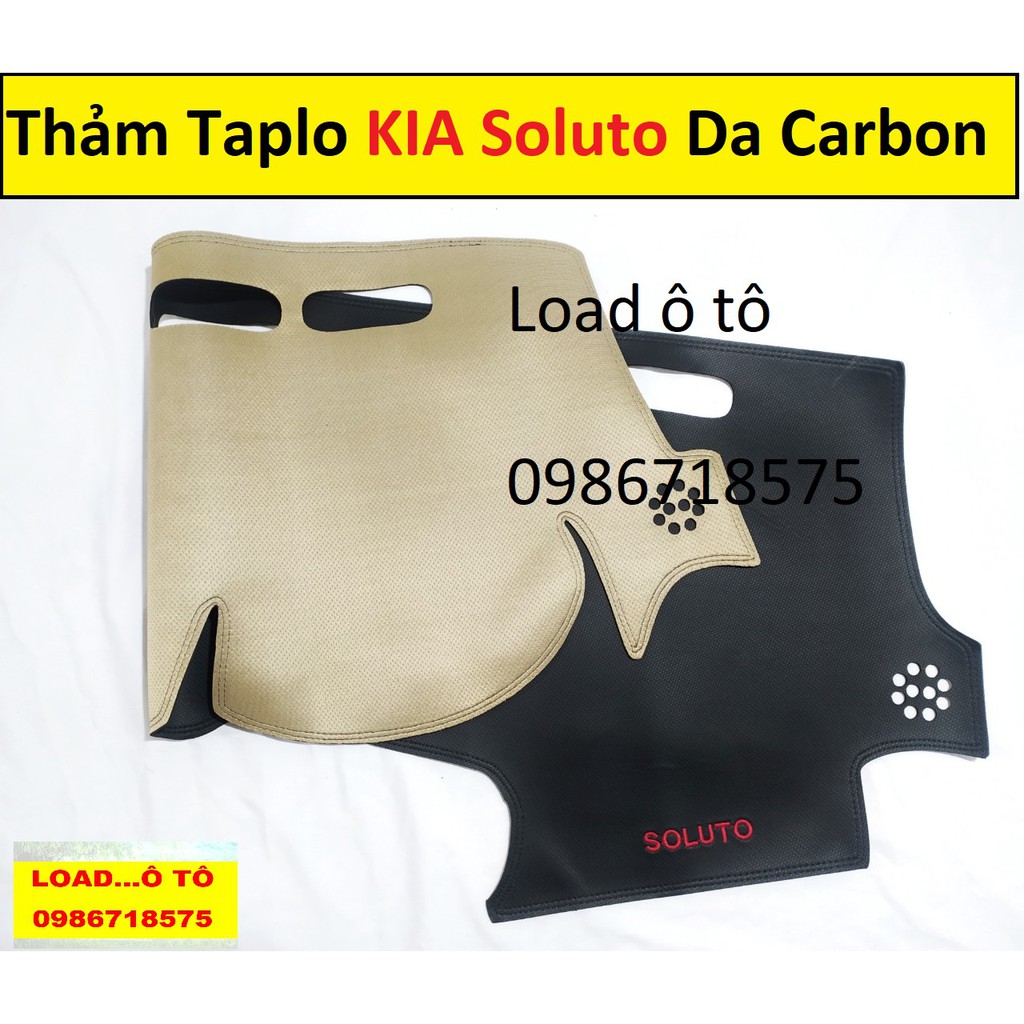 Thảm Chống Nắng Taplo Da Carbon Xe KIA Soluto 2022-2019 Cao Cấp Nhất Thị Trường