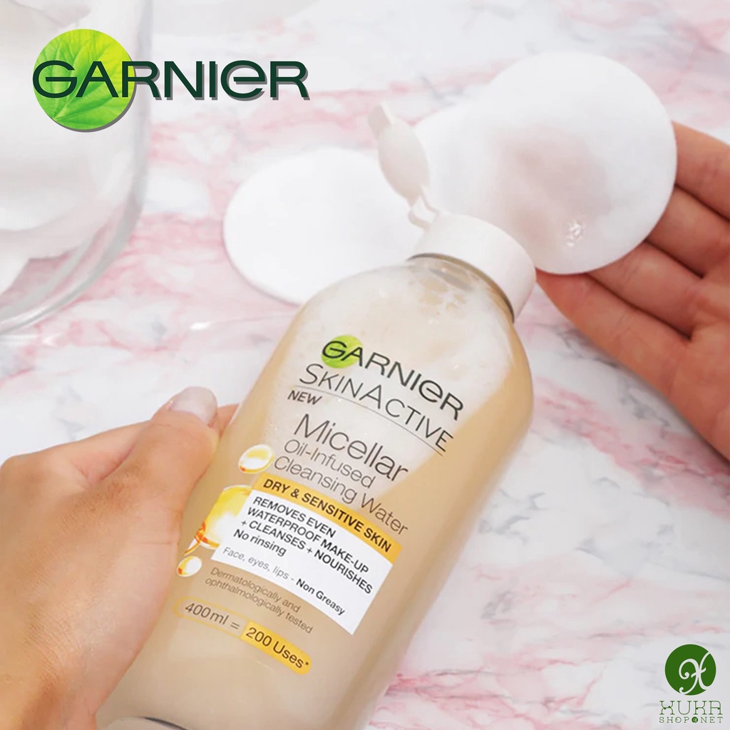 Nước tẩy trang Garnier Micellar Cleansing Water làm sạch sâu cho mọi loại da 400ml