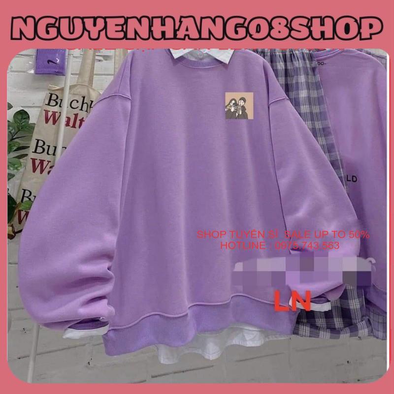 Áo nỉ cổ tròn hai người LN11 Form thụng ❤️ Unisex ❤️ Freeship ❤️ Giá rẻ nhất