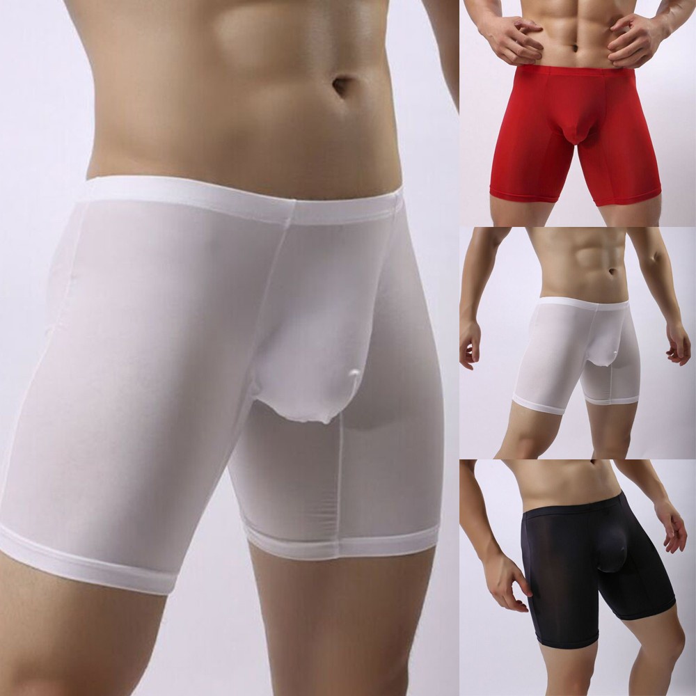 Quần lót boxer nam trong suốt dạng lưới gợi cảm
