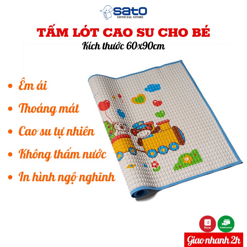 Chiếu cao su non cho bé, Tấm miếng lót cao su chống thấm thoáng mát mùa hè an toàn cho bé