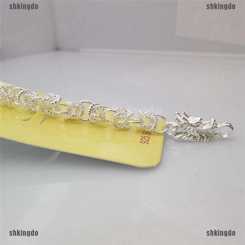 Vòng tay mạ bạc thiết kế hình rồng thời trang cá tính cho nam