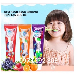 Hàng loại 1 - kem đánh răng trẻ em komodo nuốt được thái lan