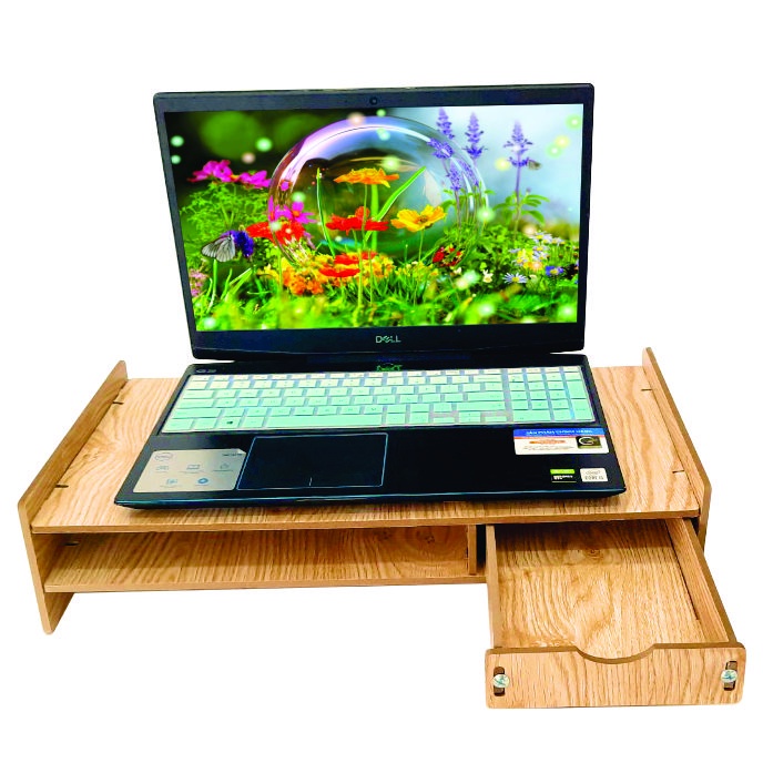 Kệ gỗ để màn hình máy tính KMT11/ Nâng màn hình lên đến 11.5cm/ giảm đau cổ/ giúp bàn làm việc gọn gàng