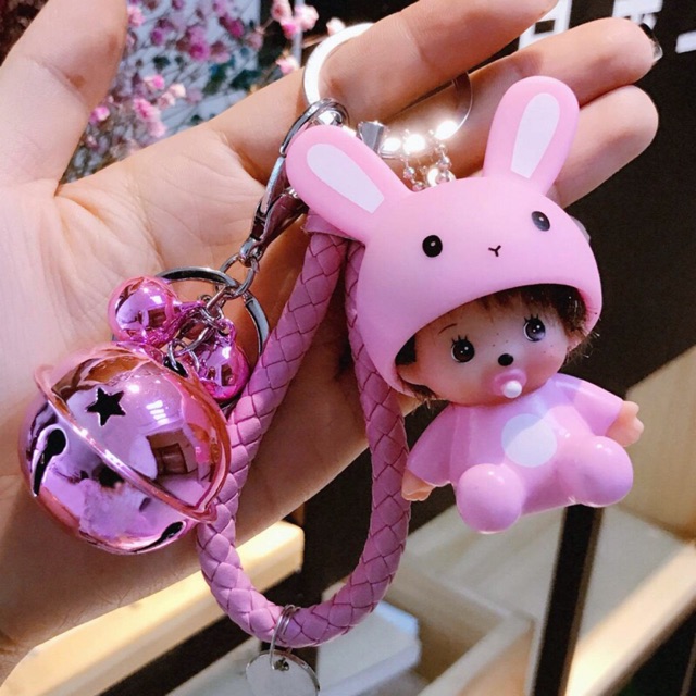 Móc chìa khoá em bé ngộ nghĩnh siêu xinh kèm chuông