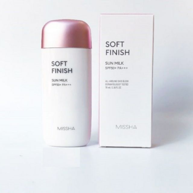 [Mã SMA071008 hoàn 10K xu đơn 0Đ] Kem chống nắng Missha Soft Finish Sunmilk