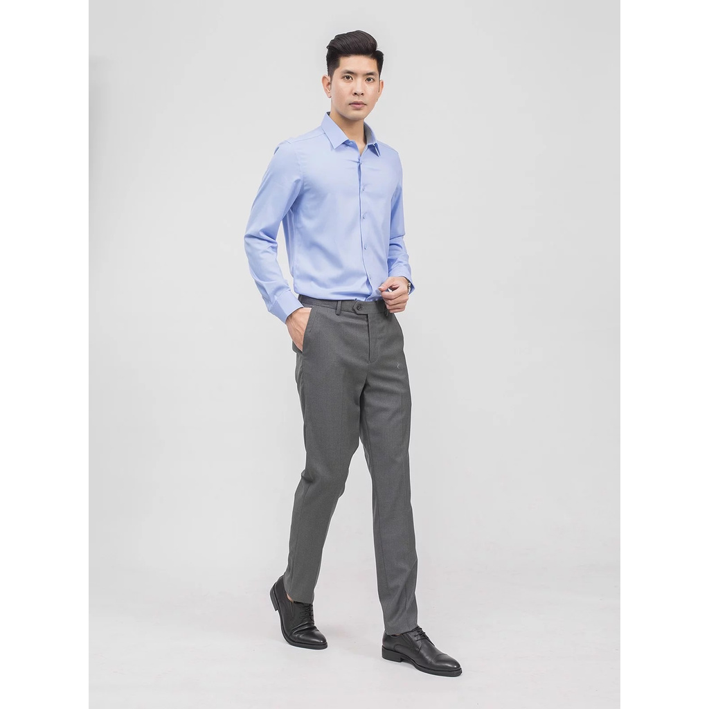 Quần Tây Nam Aristino ATR00509 Quần Âu Nam Màu Xám 63 Dáng Slim Fit Vải Polyester