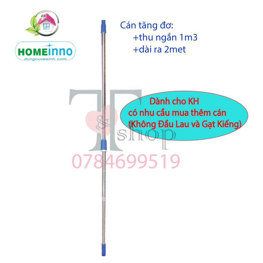 Cây Cán Inox Thay Thế Homeinno Cán Rút tăng đơ dài 1m4/2m/3m