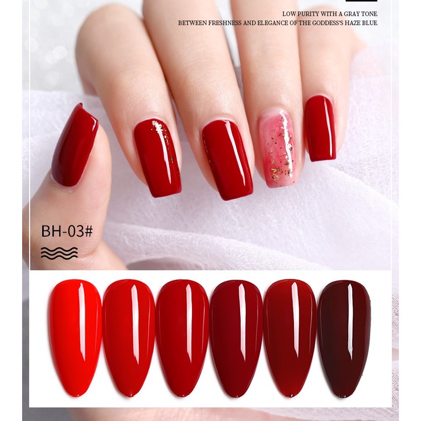 Sơn gel AS đỏ bordeaux red chọn màu lẻ Thiên Di Nail