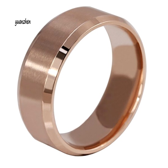 Nhẫn Thép Titan Mạ Vàng 18K Kích Thước 8mm Có Size US 5-14 Cho Nam Nữ
