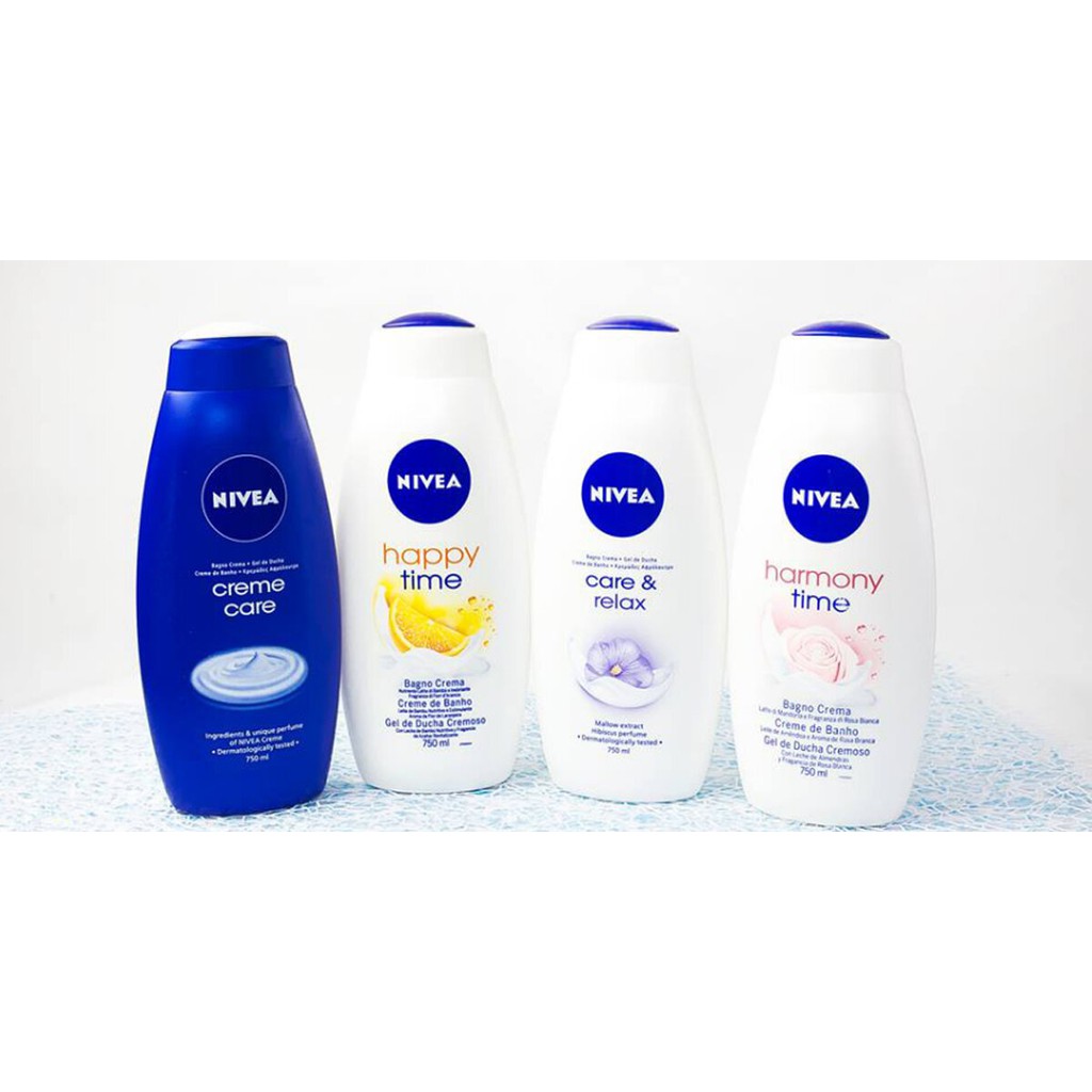 Sữa Tắm Nivea cấp ẩm, làm sáng, mịn da, chiết xuất thiên nhiên, nội địa Châu Âu, GGEU