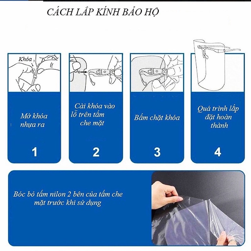 Sỉ lẻ mũ chống dịch, miếng kính chống giọt bắn